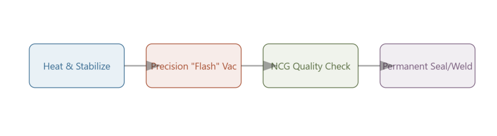 heat pipe secondary degassing