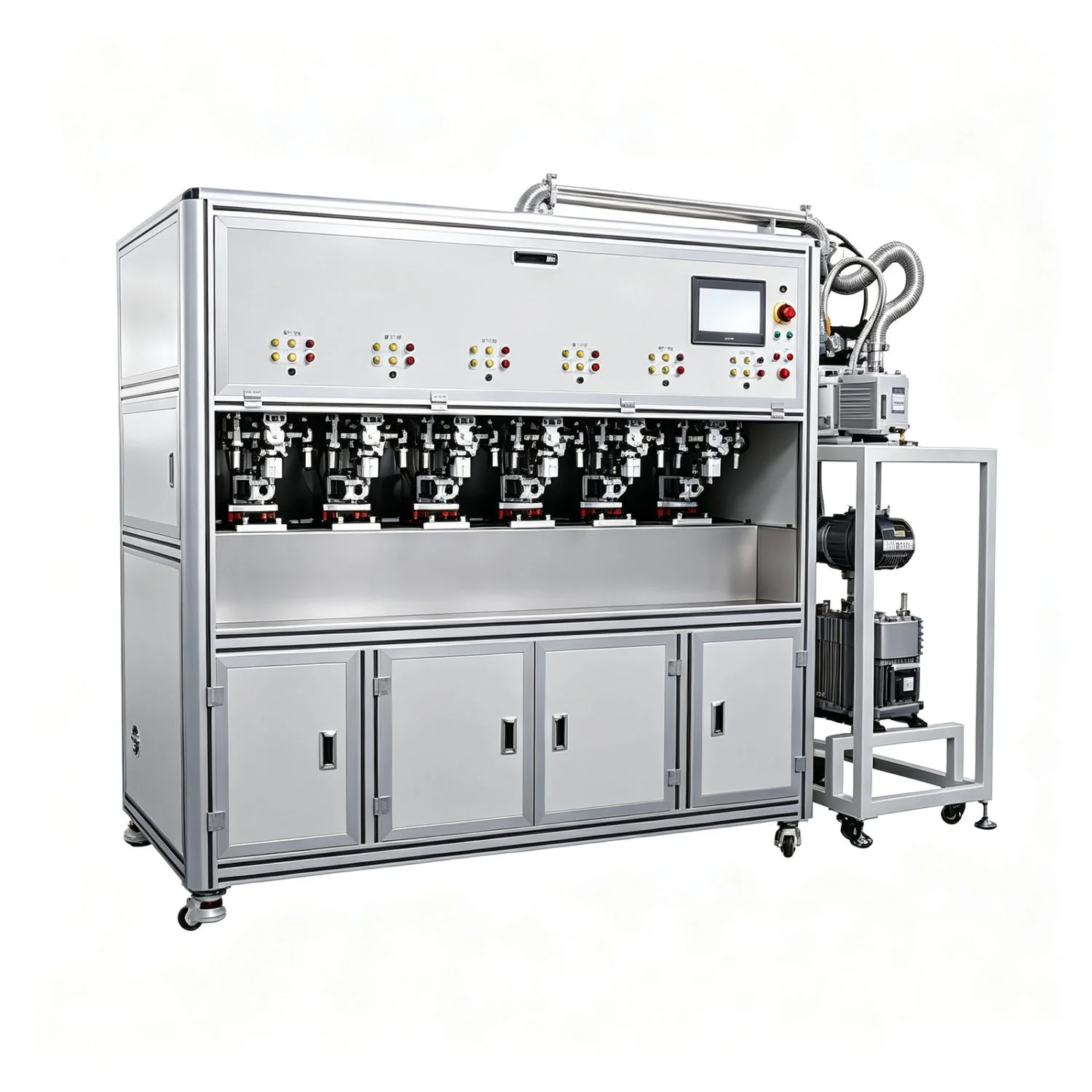 Six-station vacuum degassing machine